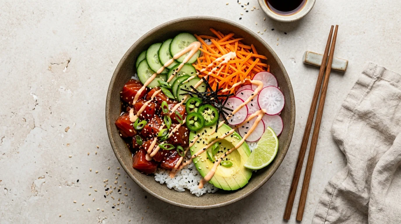 Spicy Salmon Poke Bowl